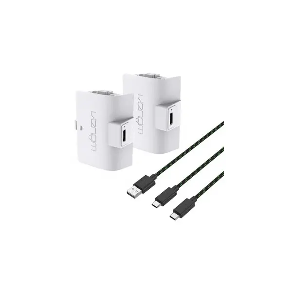 VENOM XBOX Series S/X & One Kiegészítő 2db akkumulátor (1100mAh) + 3m Töltő kábel Fehér, VS2874 – 2. kép