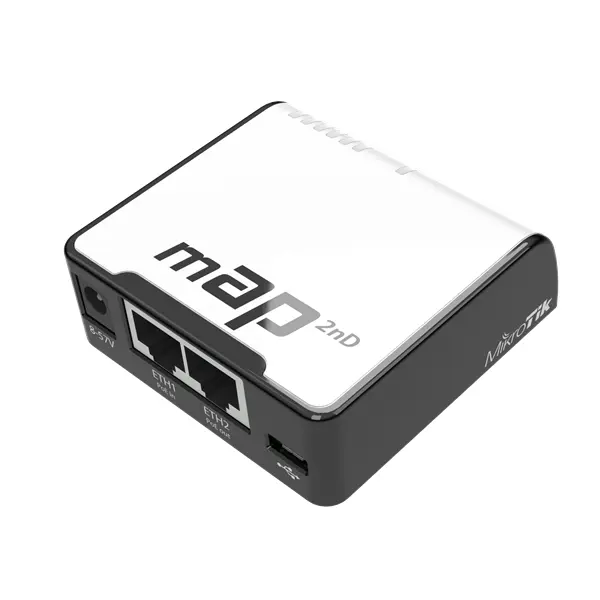 MIKROTIK Wireless Router mAP 2x100Mbps, Wi-Fi 4, Asztali, RBMAP2ND