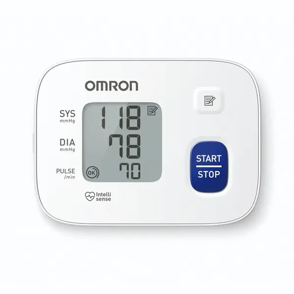OMRON RS1 Intellisene csuklós vérnyomásmérő, 5 év garancia nagyméretű LCD kijelző, szabálytalan szívritmus zavar jelzés – 2. kép