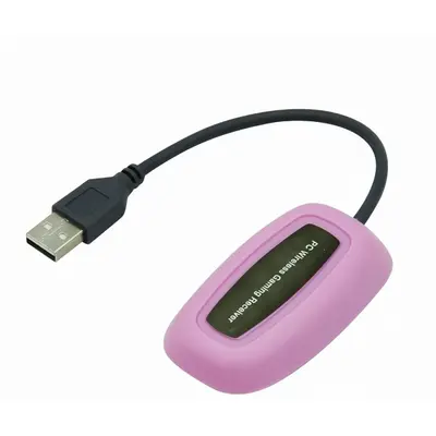 FROGGIEX XBOX 360/PC Kiegészítő Vezeték nélküli kontroller + Vezeték nélküli adapter, Rózsaszín – 2. kép