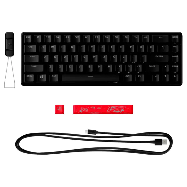 HP HYPERX vezetékes mechanikus gaming billentyűzet Alloy Origins 65 RGB piros switch - amerikai lokalizáció – 2. kép