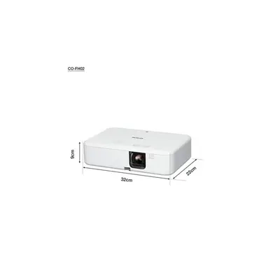 EPSON Projektor - CO-FH02 (3LCD, 1920x1080 (Full HD), 16:9, 3000 AL, 16 000:1, HDMI/USB/WiFi/Android TV) – 2. kép