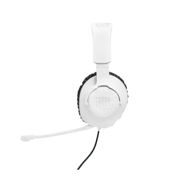 JBL Quantum 100P Console (Vezetékes, gaming fejhallgató levehető mikrofonnal), Fehér/Kék – 4. kép