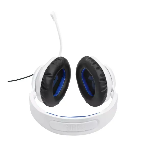 JBL Quantum 100P Console (Vezetékes, gaming fejhallgató levehető mikrofonnal), Fehér/Kék – 7. kép