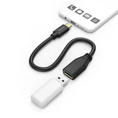 HAMA 201605 FIC E3 USB TYPE-C OTG ADAPTER, 0,15M – 2. kép