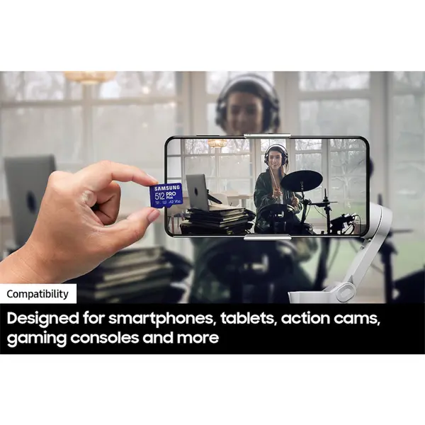 SAMSUNG Memóriakártya, PRO Plus + Reader microSDXC 128GB, CLASS 10, UHS-I, U3, V30, A2, R180/W130 – 4. kép