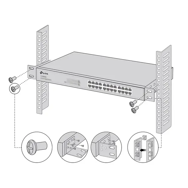 TP-LINK Kiegészítő - Rack Mount Kit 13-inch (93x43.8x40mm), RACKMOUNT KIT-13 – 3. kép