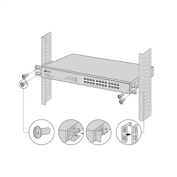 TP-LINK Kiegészítő - Rack Mount Kit 19-inch (22x43.8x15mm), RACKMOUNT KIT-19 – 3. kép