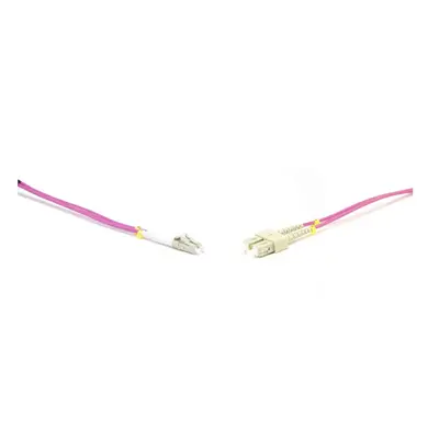 LINKEASY Duplex patch kábel 2 x SC/UPC + 2 x LC/UPC csatlakozóval, 3mm duplex core 50/125 OM4 LSZH, 1 m