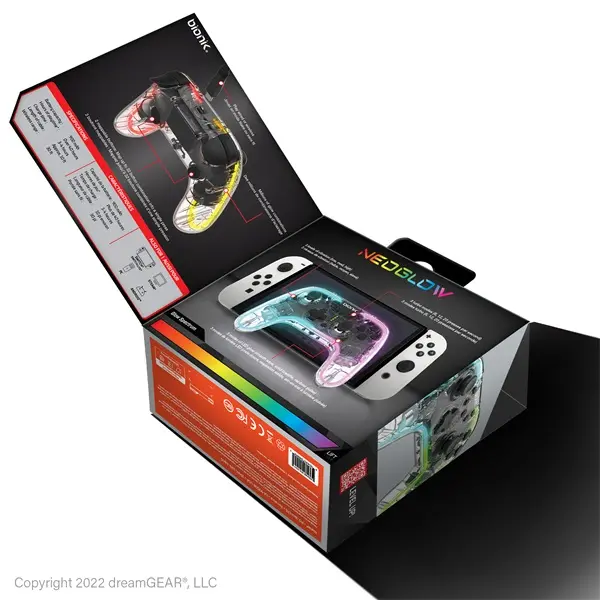 BIONIK Nintendo Switch Kiegészítő NeoGlow Vezeték Nélküli RGB Kontroller, BNK-9099 – 5. kép