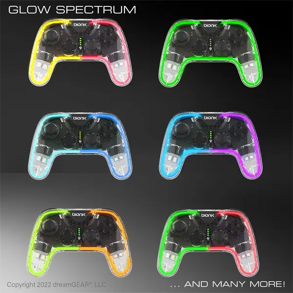 BIONIK Nintendo Switch Kiegészítő NeoGlow Vezeték Nélküli RGB Kontroller, BNK-9099 – 8. kép