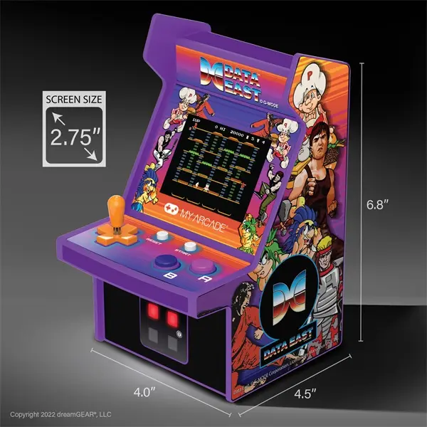 MY ARCADE Játékkonzol Data East 300+ Micro Player Retro Arcade 6.75" Hordozható, DGUNL-4124 – 8. kép