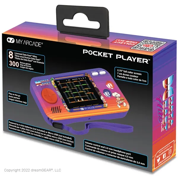MY ARCADE Játékkonzol Data East 300+ Pocket Player Hordozható, DGUNL-4127 – 2. kép