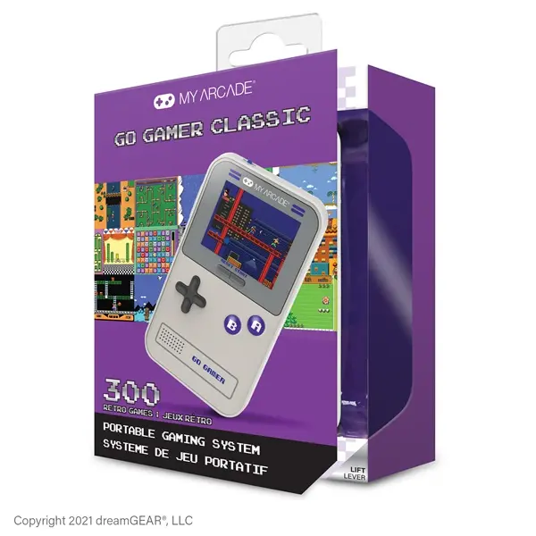 MY ARCADE Játékkonzol Go Gamer Classic 300in1 Szürke & Lila Hordozható, DGUN-3910 – 3. kép