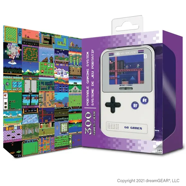 MY ARCADE Játékkonzol Go Gamer Classic 300in1 Szürke & Lila Hordozható, DGUN-3910 – 4. kép