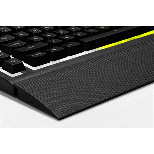 CORSAIR Vezetékes Billentyűzet Gaming, K55 RGB PRO, 6 programozható billentyű, Cseppálló, Csuklótámasz, US, fekete – 8. kép
