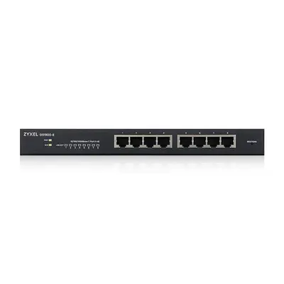 ZYXEL Switch 8x1000Mbps, Fémházas, Menedzselhető (8GbE port), GS1900-8-EU0102F – 2. kép