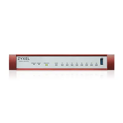 ZYXEL Tűzfal 8x1-GbE port + 1xUSB 3.0 + 1xkonzol port, USGFLEX100H-EU0101F