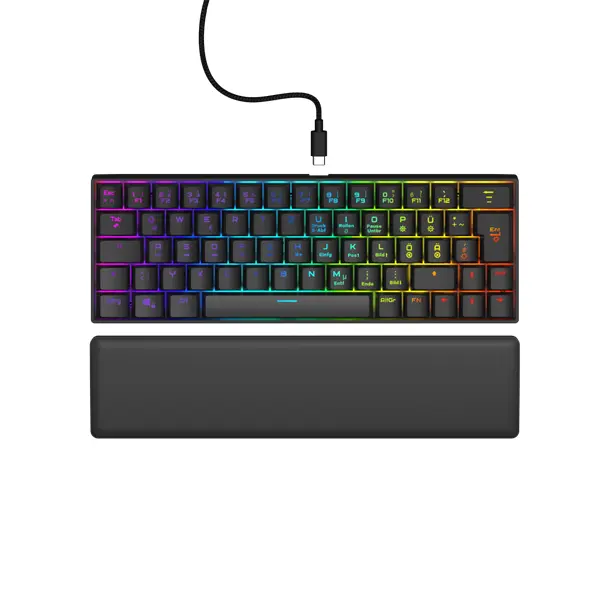 URAGE by HAMA 217828, GAMING URAGE EXODUS 760TKL MECHANIKUS MINI BILLENTYŰZET, RGB, RED SWITCH, FEKETE