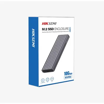 HIKSEMI Külső Ház M.2 SSD NVMe Alumínium ház, USB 3.2/Type-C (10Gbps), Szürke (HIKVISION) – 2. kép