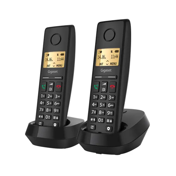 GIGASET DECT telefon, PURE 200 Duo, fekete – 7. kép