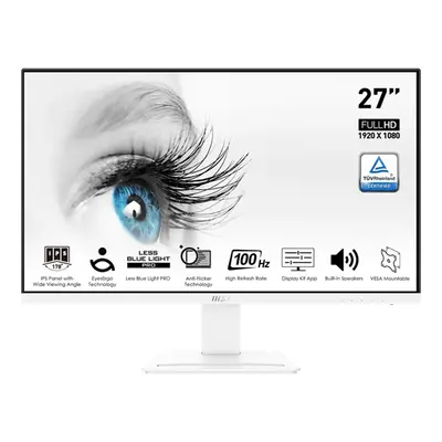 MSI Monitor Business PRO MP273AW 27" FHD 1920x1080, IPS 16:9 100Hz, 1ms, 1000:1, HDMI, DP, VGA, White
