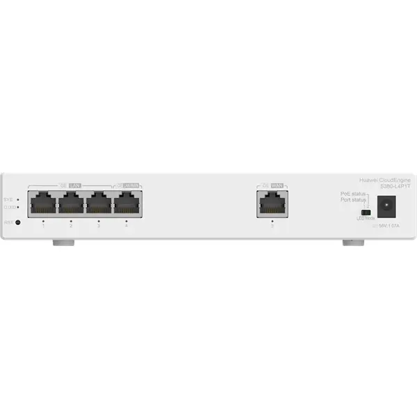 Huawei eKit Engine Gateway 1x1000Mbps (WAN) + 4x1000Mbps (50W POE+ LAN), Asztali - S380-L4P1T – 2. kép