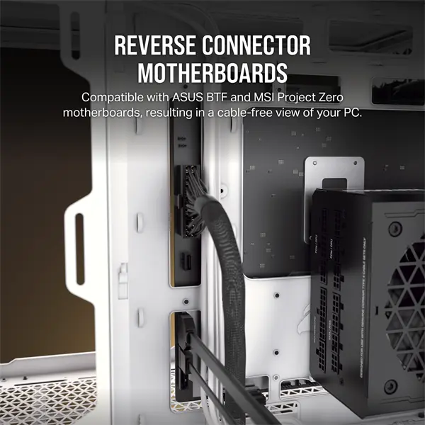 CORSAIR Ház Micro-ATX iCUE LINK 2500X RGB, Tápegység nélkül, Edzett Üveg, fekete – 2. kép