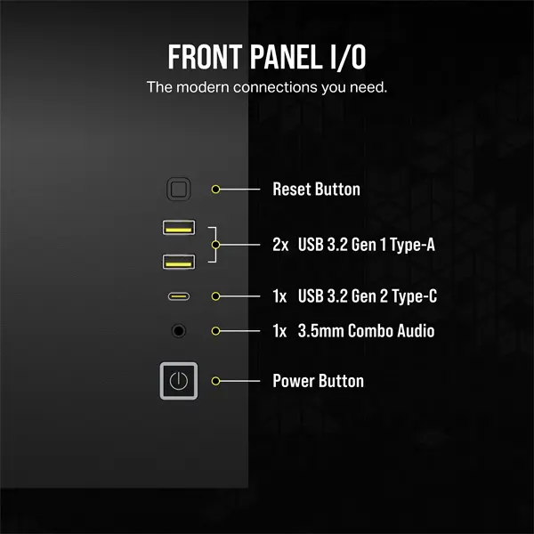 CORSAIR Ház Micro-ATX iCUE LINK 2500X RGB, Tápegység nélkül, Edzett Üveg, fekete – 8. kép