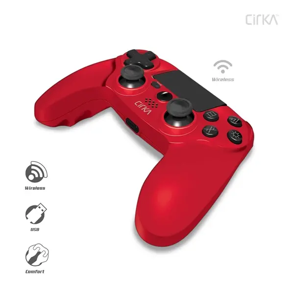 CIRKA NUFORCE PS4/PC/Mac Kiegészítő Vezeték nélküli kontroller, Piros – 5. kép