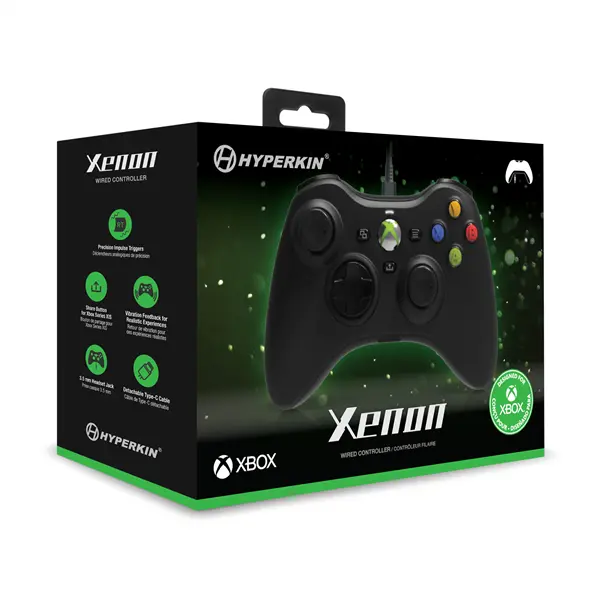 HYPERKIN Xenon Xbox Series|One/Windows 11|10 Xbox liszenszelt Vezetékes kontroller, Fekete – 2. kép