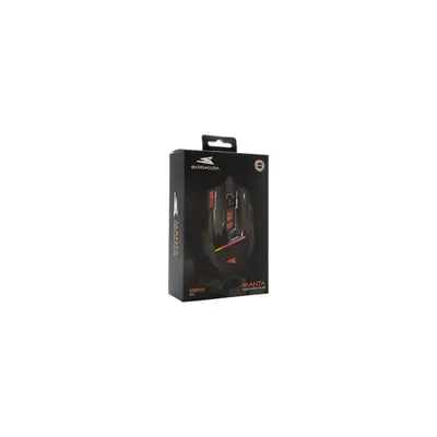 BARACUDA W029907 MANTA-B, BGM-041B gamer egér,8D, fekete, 12800 dpi – 2. kép