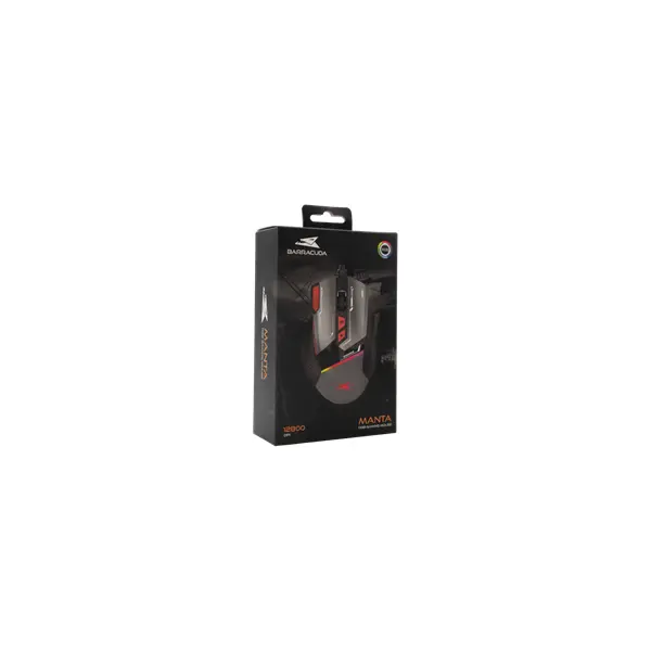BARACUDA W029908 MANTA-G, BGM-047G gamer egér,8D, szürke, 12800 dpi – 4. kép