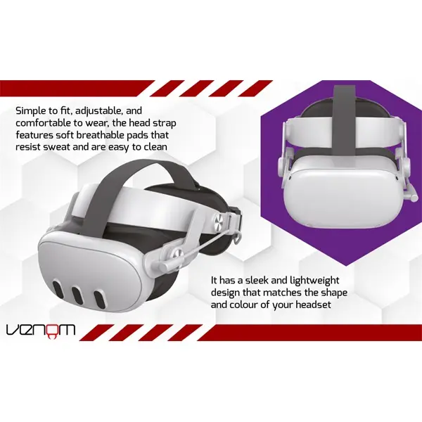 VENOM Meta Quest 2 & 3 Kiegészítő Univerzális headset pánt és 5000 mAh akkumulátor csomag, VS4209 – 4. kép