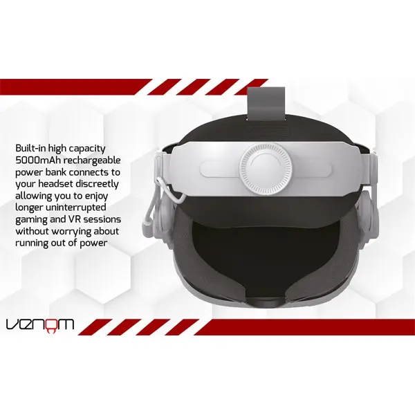 VENOM Meta Quest 2 & 3 Kiegészítő Univerzális headset pánt és 5000 mAh akkumulátor csomag, VS4209 – 5. kép