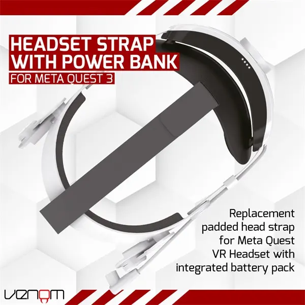 VENOM Meta Quest 2 & 3 Kiegészítő Univerzális headset pánt és 5000 mAh akkumulátor csomag, VS4209 – 6. kép