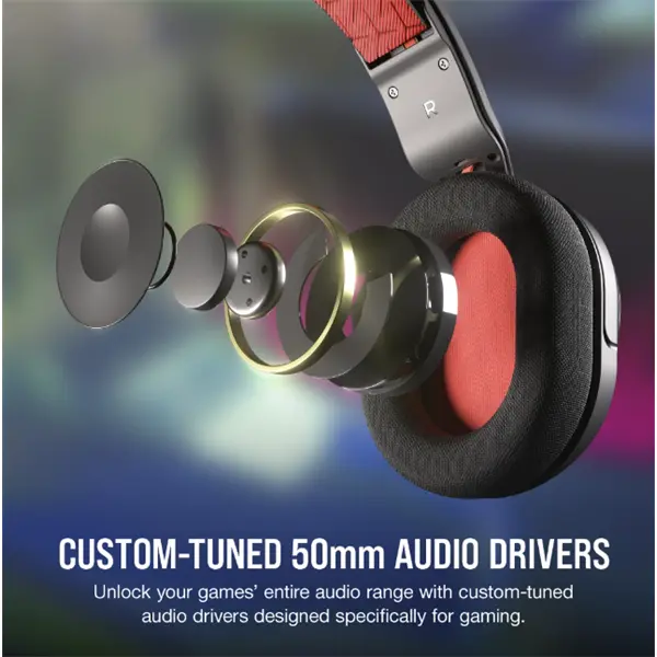 CORSAIR Vezetékes Headset, HS35 v2 Gaming, Multiplatform, carbon – 4. kép