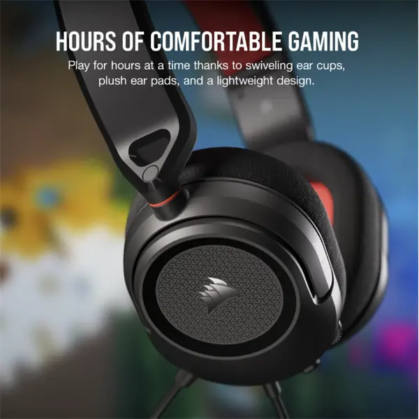CORSAIR Vezetékes Headset, HS35 v2 Gaming, Multiplatform, carbon – 8. kép