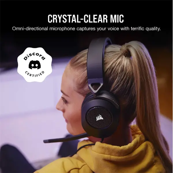 CORSAIR Vezetékes Headset, HS65 SURROUND Gaming, Dolby audio, carbon – 4. kép