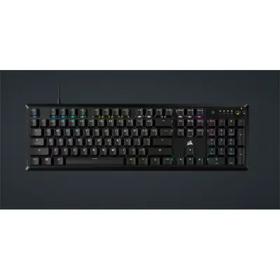 CORSAIR Vezetékes Billentyűzet Gaming, K70 CORE RGB, Mechanikus, MLX Red switch, 104 gombos, US, fekete