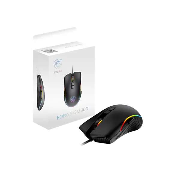 MSI ACCY FORGE GM300 Optical GAMING Wired Mouse, 7200dpi, Black – 4. kép