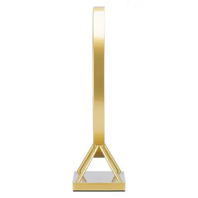 HUMANAS HM04 kerek álló smiktükör, 40 cm átmérő, LED, integrált érintő gombok, 3 színhőmérséklet, arany – 2. kép
