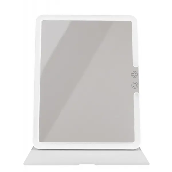 HUMANAS ML02 ,,tablet" akkumulátoros sminktükör, 25 x 19,1 cm, stílusos védőtok, állítható fényerő, 3 színhőmérséklet, – 2. kép