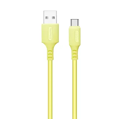 COLORWAY Kábel,  USB to Type-C (soft silicone) 2.4A 1m sárga – 2. kép