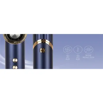 Humanas HD-AT02 Air Touch 2 in 1 luxus hajszárító + hajsütővas, 1000W, 3 teljesítmény 4 hőmérséklet fokazat, 5 feltét