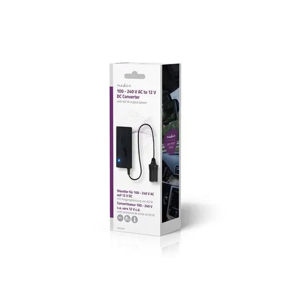 Nedis POCO100 tápegység 230V AC - 12V DC, 60W, 5A, szivargyújtó kimenet – 3. kép