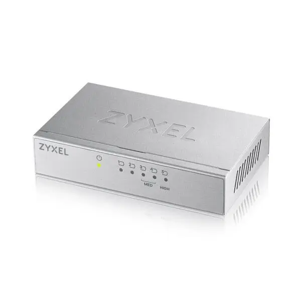 ZYXEL Switch 5x1000Mbps, Fémházas Asztali, GS-105BV5-EU0101F