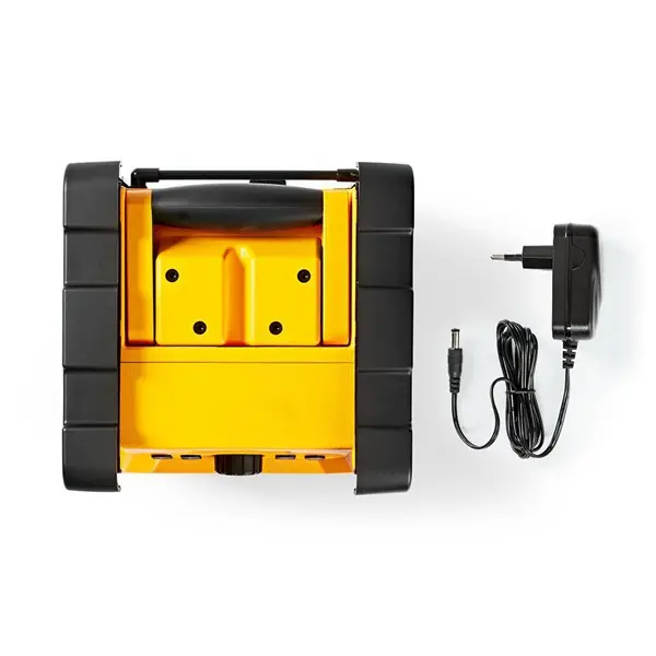 Nedis RDFM3100YW munka rádió, FM, bluetooth, rezgéscsillapítás, 15W, 20 FM állomás, 3,5 mm audióbemenet – 5. kép