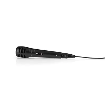 Nedis MPWD15BK dinamikus mikrofon, 5m levehető kábel, 80Hz-12kHz, 600 Omh, 75dB, utazó tok, integrált kapcsoló – 2. kép