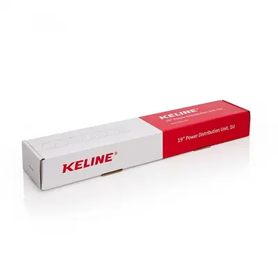 KELINE Elosztópanel 6x250V, túlfeszültség védelemmel 1U, 19", 2.5m – 2. kép